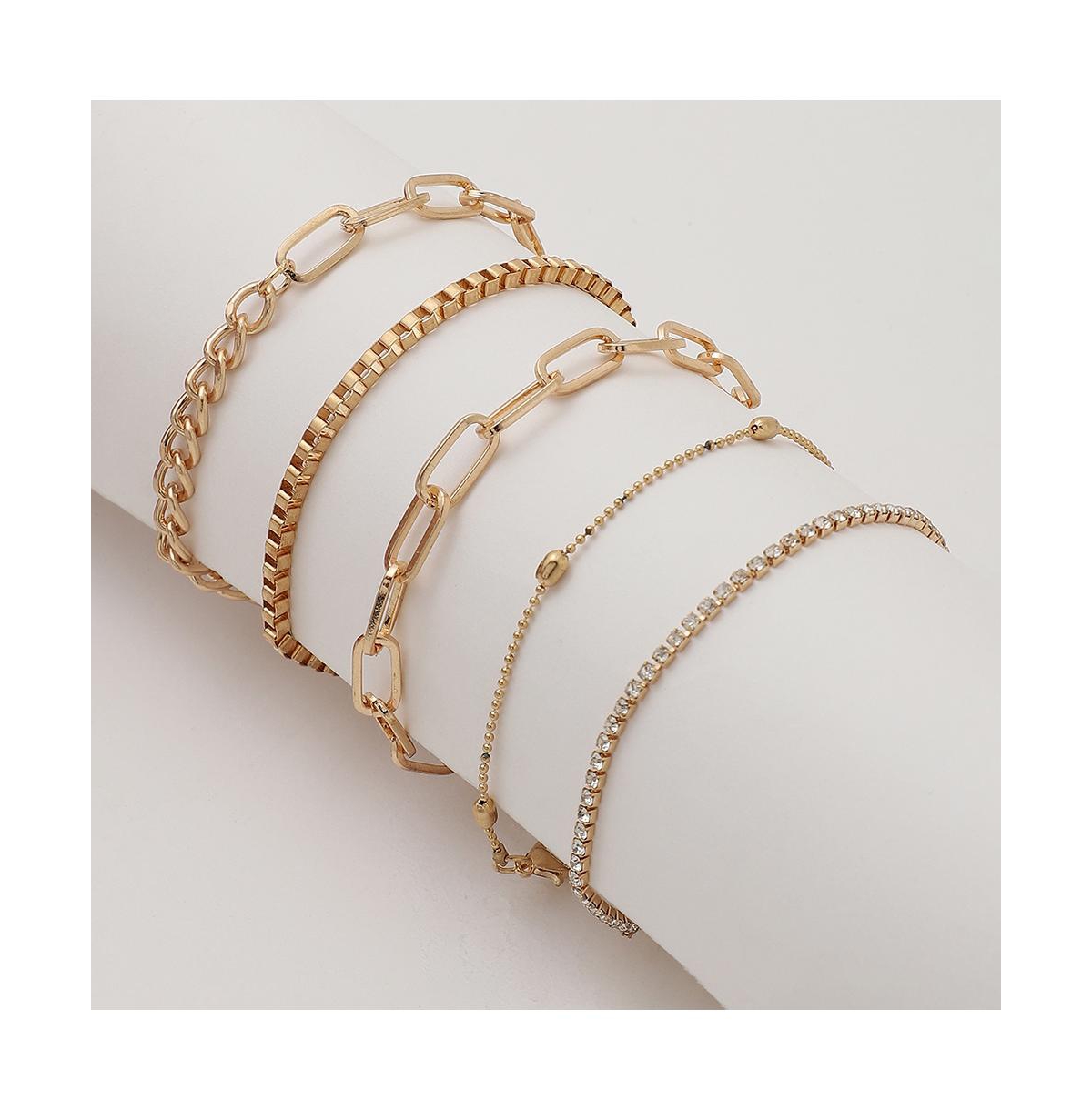 Sohi Gold-Plated Everyday Hand Bracelet Sets