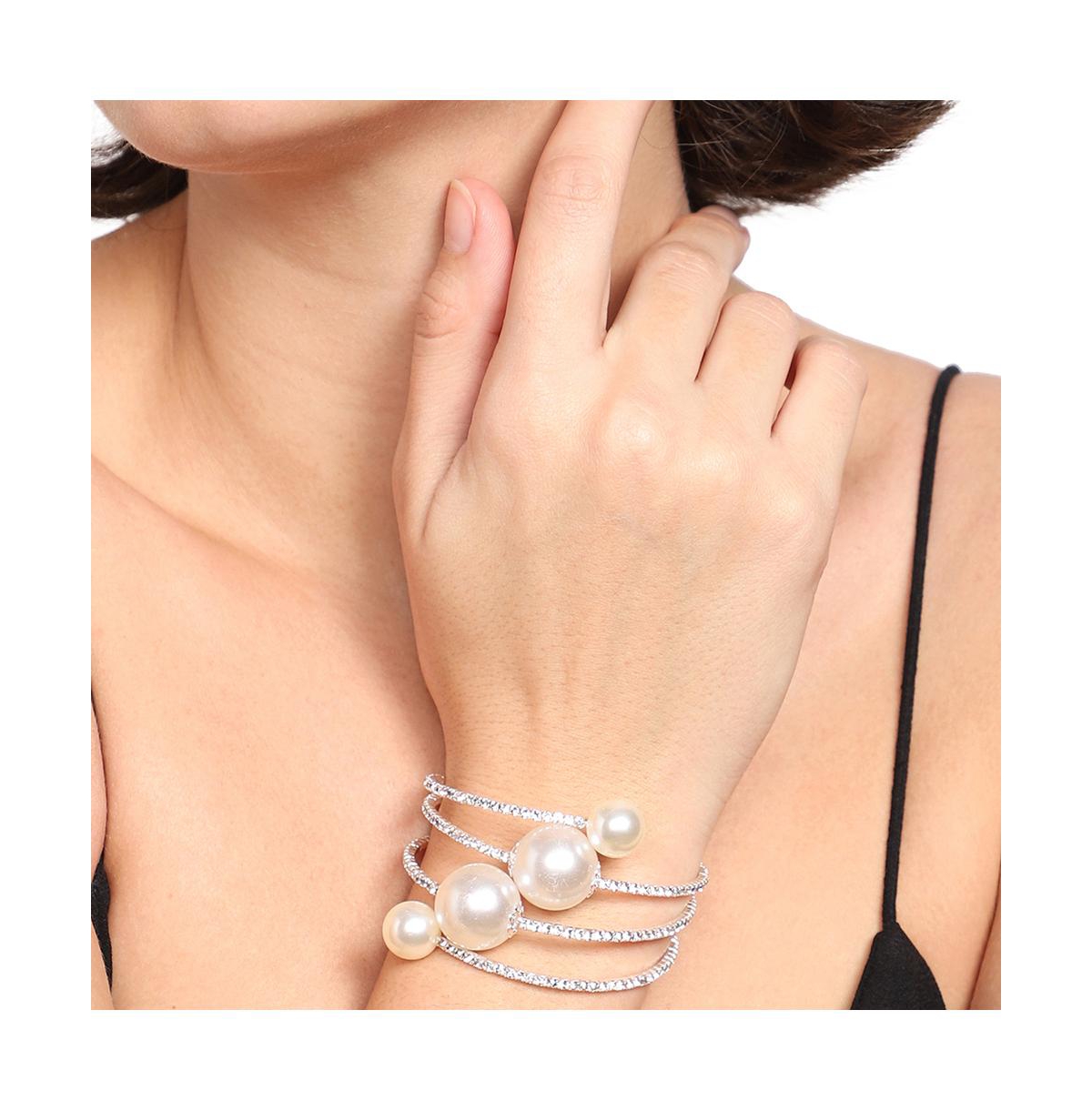 Sohi Gold-Plated Pearl Bracelet