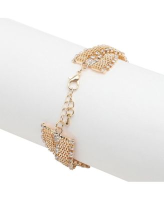 -Plated Contemporary Mesh Bracelet