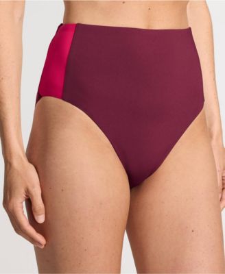 Women's Seamed High Waisted Bikini Bottoms