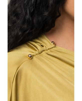 Women's One Shoulder Shirred Bodysuit