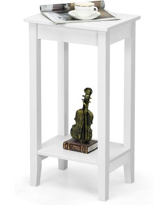 Set of 2 Versatile 2-Tier End Table with Storage Shelf