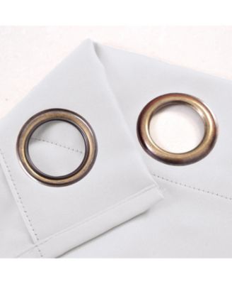 1 Piece White Light Filtering Grommet Top Window Curtain Panel