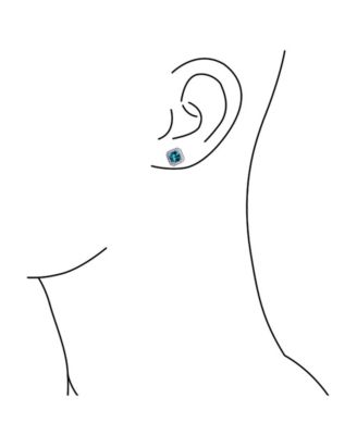 Cubic Zirconia CZ Halo Square Earrings Jackets For Studs Jacket Only