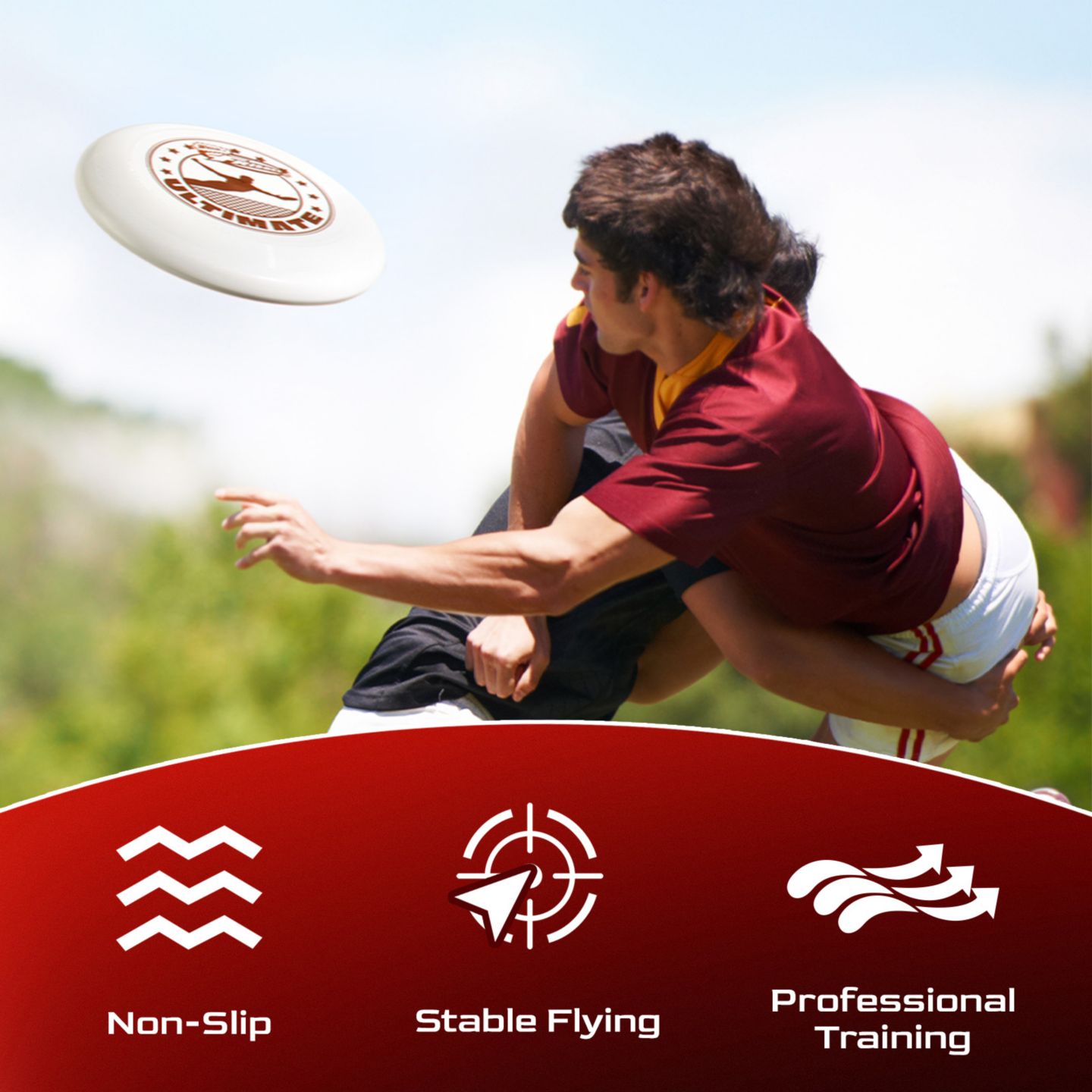 Детские игрушки Wham-o Frisbee Official Ultimate 175g Flying Disc, 10.75 Inch, Professional Training, for Competition and Outdoor Fun - 2 Pack, цвет: Белый / Оранжевый, вариант 1 — фото 4