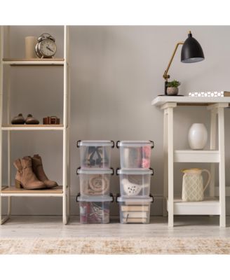 USA 6 Qt. Plastic Storage Bins with Sealed Lids, Clear Gasket Box, Airtight Containers