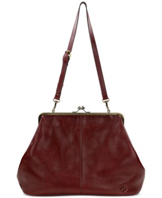 Serafina Extra-Large Leather Kisslock Bag