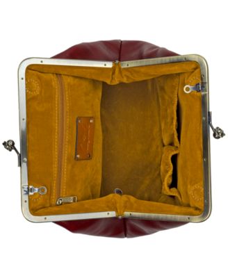 Medium Sofia Kisslock Leather Bag