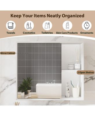 Bathroom Medicine Cabinet with Single Mirror Door