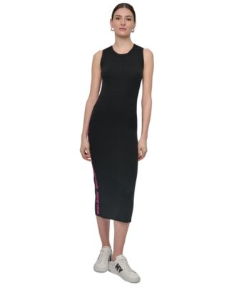 DKNY Jeans - Women's Logo Ribbed Midi Sweater Dress