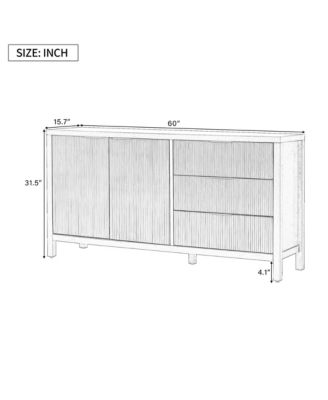 Minimalist Wave Sideboard - Entryway/Living Room Storage
