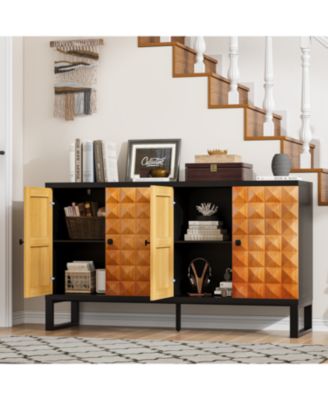 Geometric Patterned Storage Cabinet