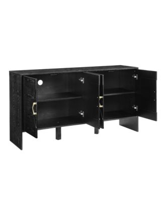 Mid-Century Modern Sideboard Buffet Cabinet - 60" Black