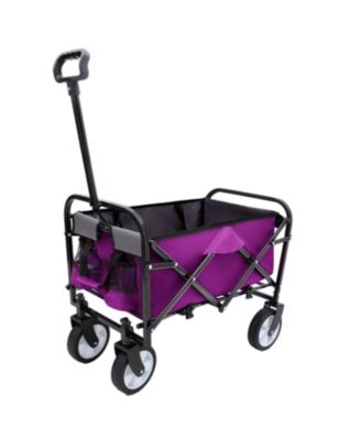 Collapsible Wagon Cart with Strapping System - Purple