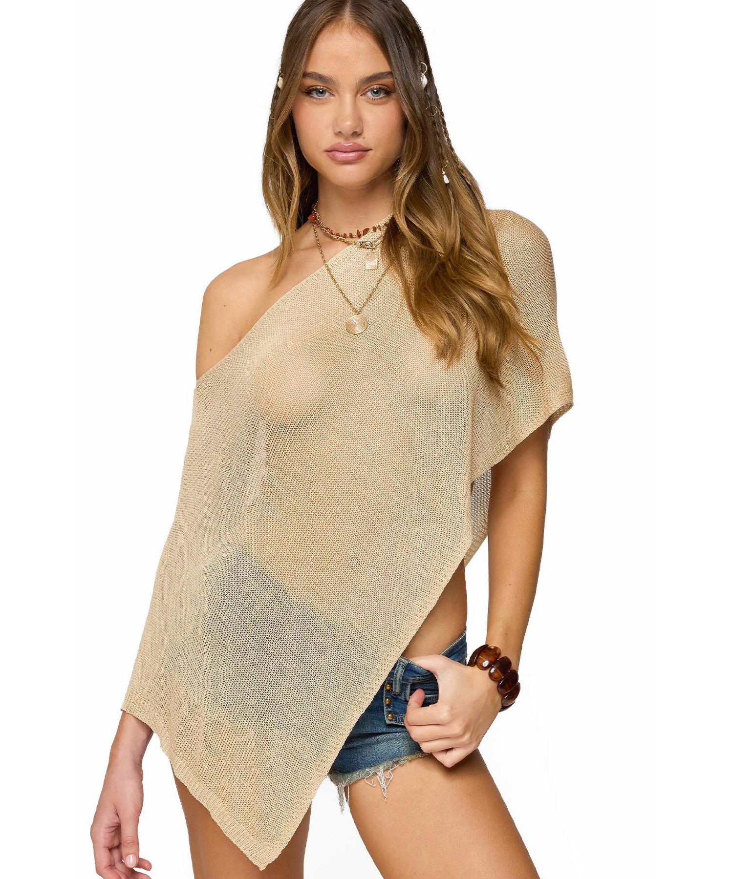Women's Azalia Asymmetric Knit Top