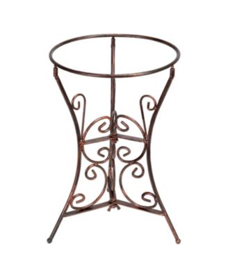 Indoor/Outdoor Decorative Steel Scroll Gazing Ball Stand for 10" or 12" Outdoor Garden Gazing Globes - 11" H