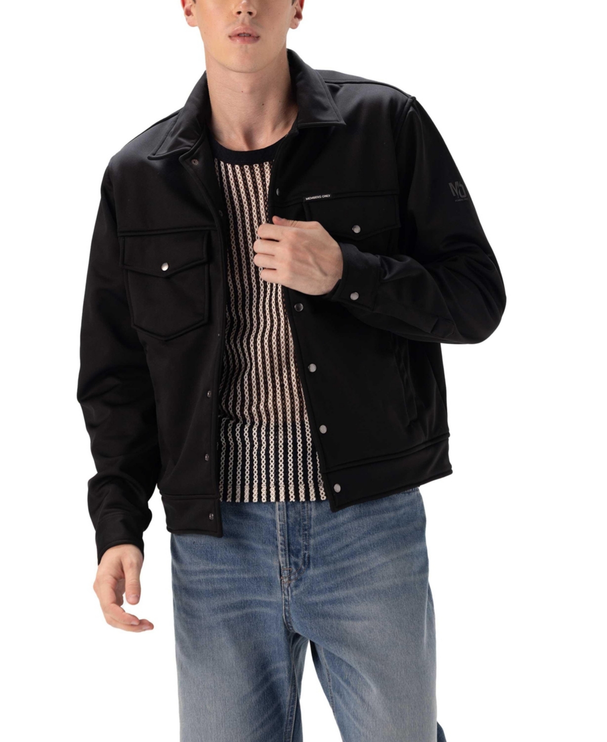 Men's Soft Shell Shirt Jacket - Navy