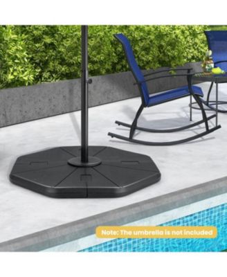4-Piece Fillable Umbrella Base Stand for Garden Yard Poolside