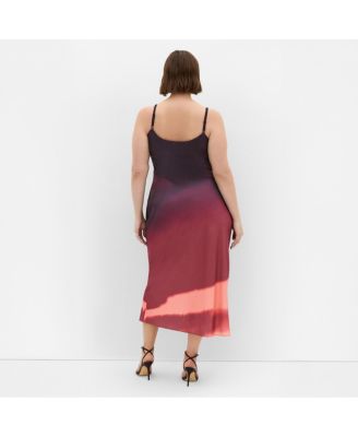 Plus Size Ombre Cowl Dress
