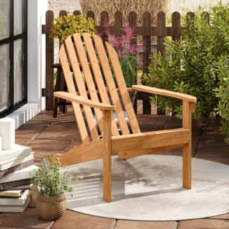 Costway Solid Wood Outdoor Adirondack Patio Chair - Macy's