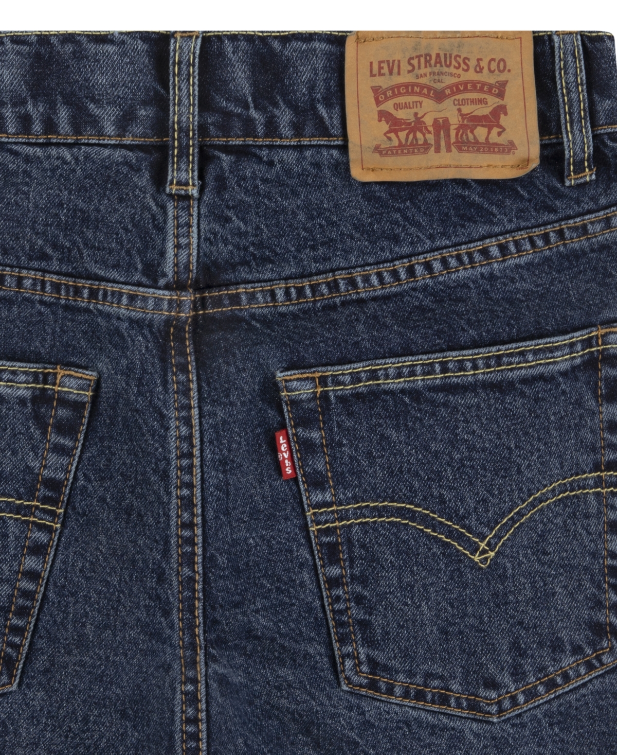 Levi's Big Boys Stay Loose Tapered Fit Patch Jeans In Black