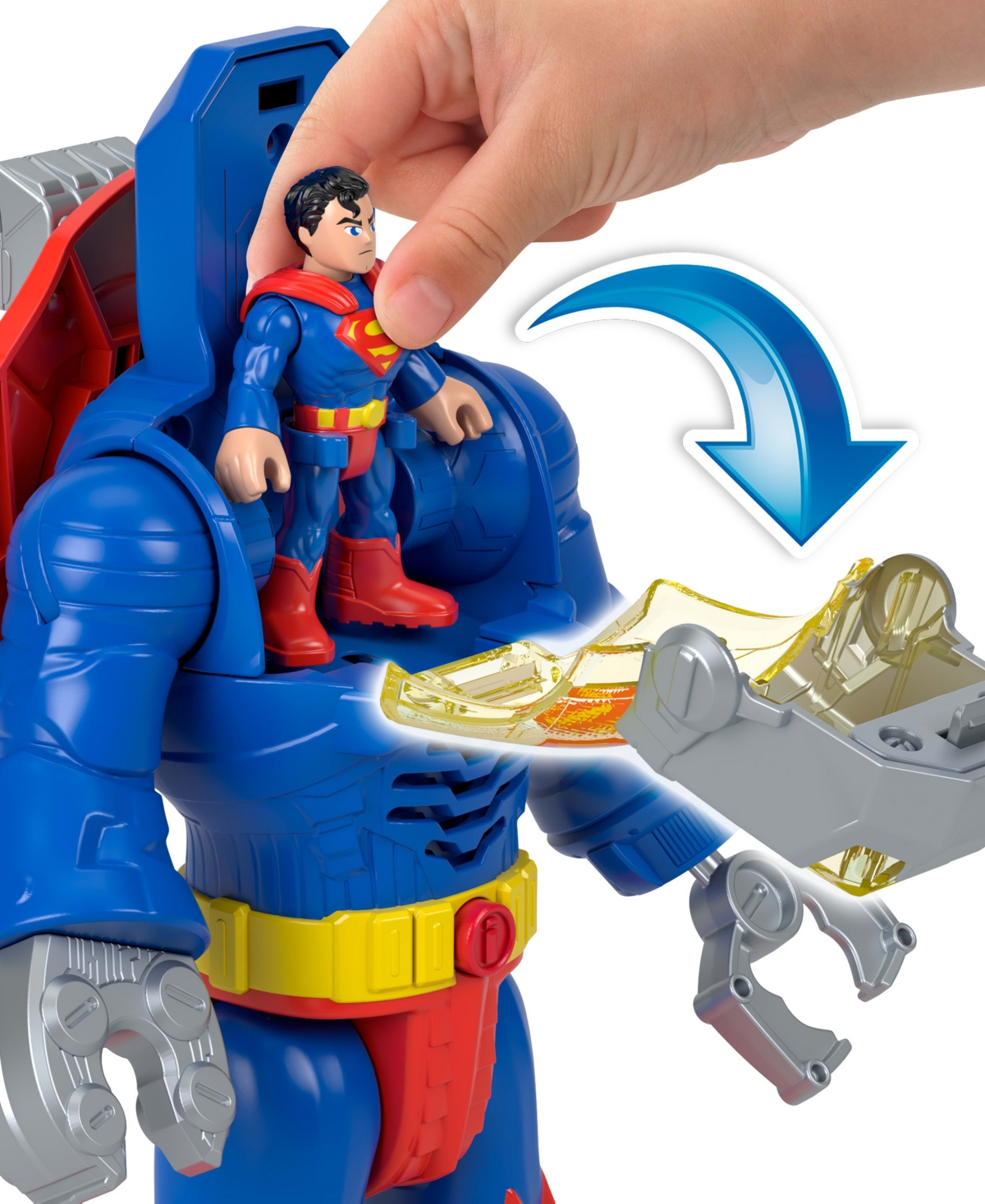 Imaginext Dc Super Friends Superman Insider Exo Suit Robot, 6 Pieces