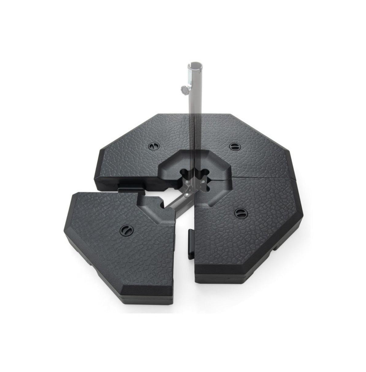 4 Pieces Patio Cantilever Offset Umbrella Weights Base Plate Set - Black
