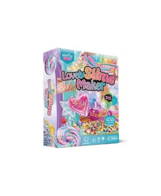 Lovely Slime Maker Kit for Kids - Includes 10+ Pre-Made Rainbow Slimes, Candy Pellets, Heart & Star Molds - DIY Glitter, Fluffy, Clear, and Glow-in-The-Dark Slime - Safe, Non-Toxic, Creative Fun