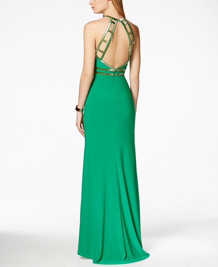 XSCAPE Embellished Cutout Gown - Macy's