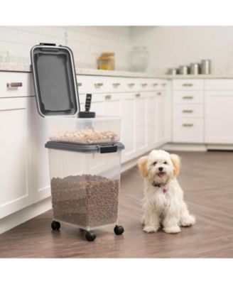 33qt + 12qt Airtight Pet Food Container Combo with Scoop, Gray