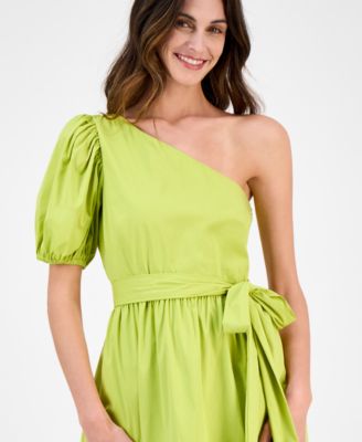 Women's Asymmetric One-Shoulder Fit & Flare Dress