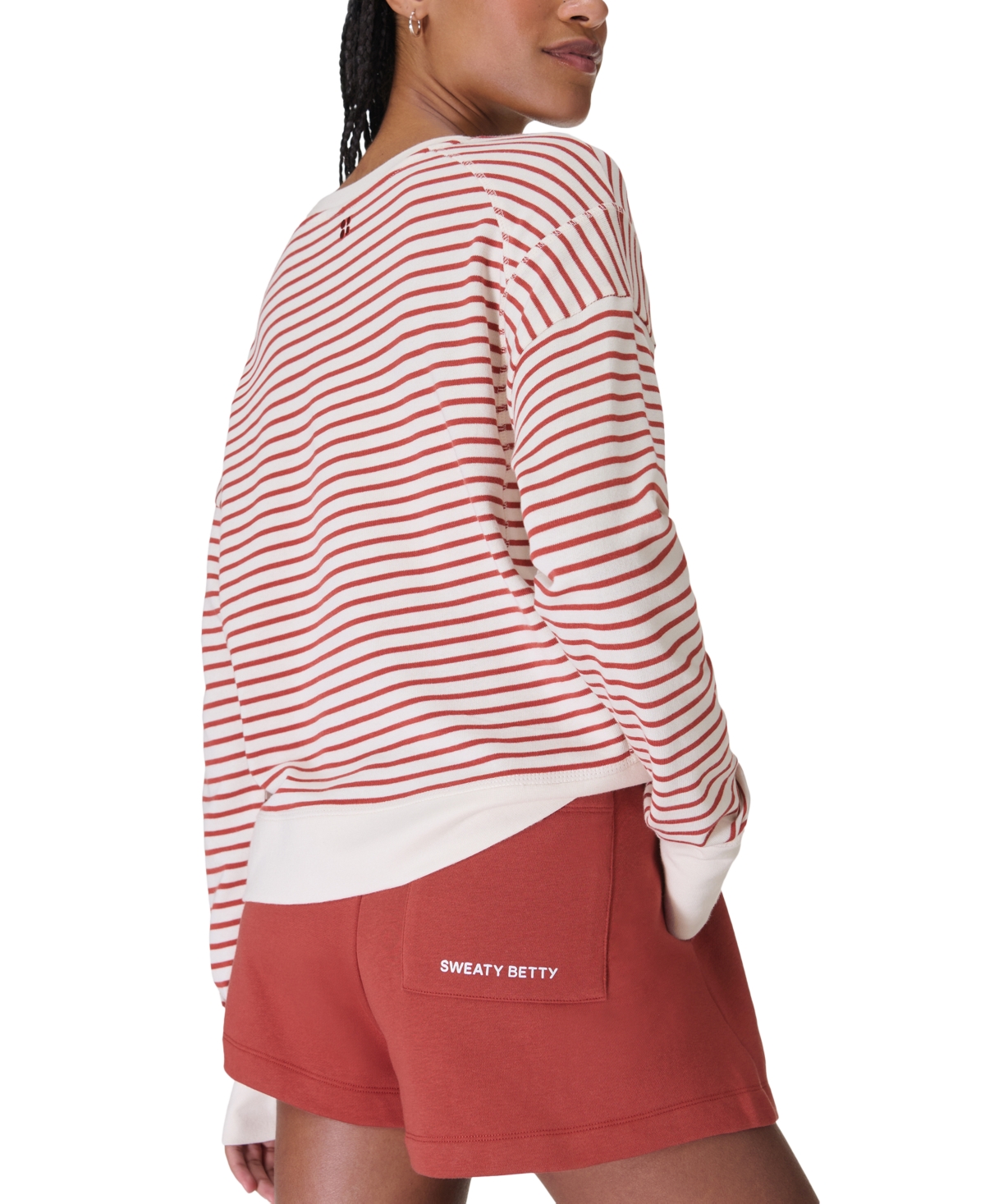 Sweaty Betty Women's After Class Cropped Sweatshirt In Red