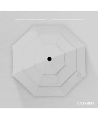 10ft 3-Tier Patio Umbrella, Market Sun Shade w/ Tilt Adjustment, Easy Crank