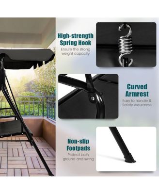 Outdoor Porch Swing Canopy Patio Swing Chair 3 Person Canopy Hammock