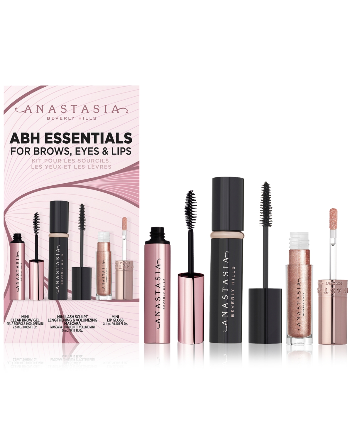 Anastasia Beverly Hills 3-pc. Essentials For Brows, Eyes & Lips Set In Transparent