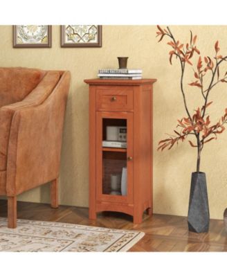 Bathroom Freestanding Storage Cabinet with Single Glass Door