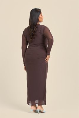 Women's Elegant Mesh Maxi Dress