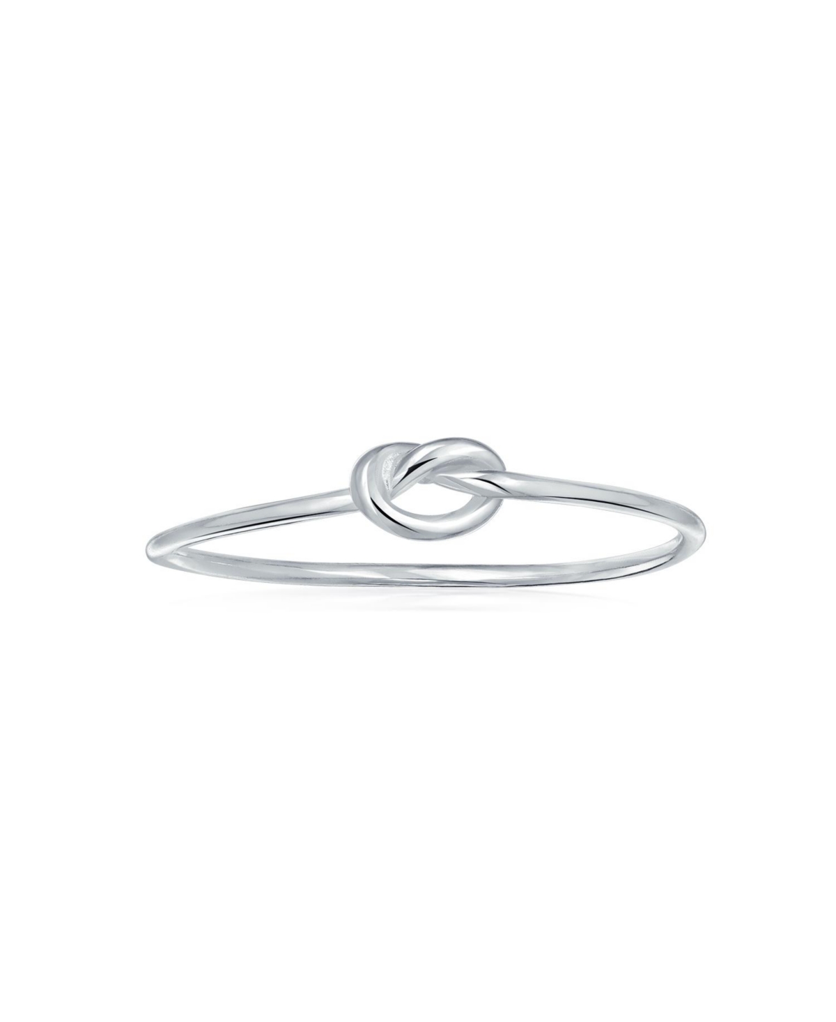 Bling Jewelry Minimalist Simple Midi Knuckle Stackable Infinity Love Knot Ring .925 Sterling Silver Thin 1mm Band