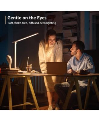 LED Desk Lamp with 9.5W 750LM Metal Touch Control , 5 Color Modes 5 Brightness Level, Eye Caring  For Reading, Crafts, School Supplies, White