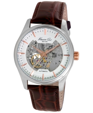 Kenneth Cole New York Men's Automatic Brown Leather Strap 