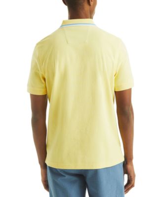 Men's Textured Tipped Collar Polo Shirt