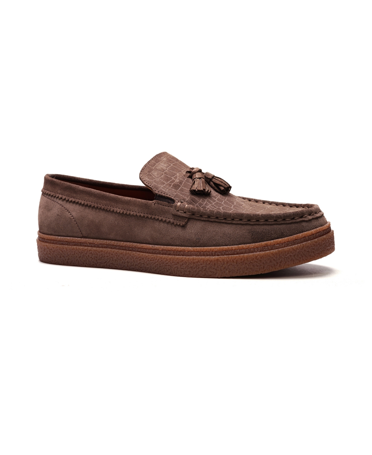 Men's Baez Tassel Loafers - Earth gray suede