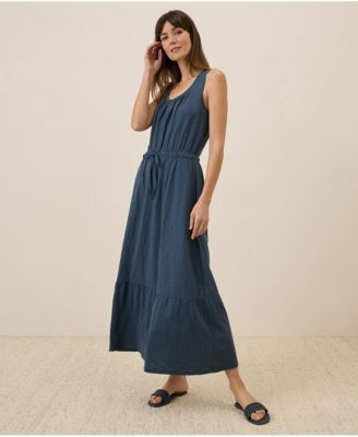 Women's Organic Cotton Relaxed Slub Tank Maxi Dress