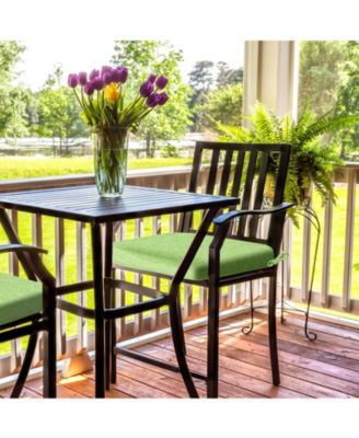 Outdoor Dining Chair Cushions Set of 4, Waterproof Patio Furniture Seat Cushions, Outdoor Chair Pads with Ties, 18 x 19 inch