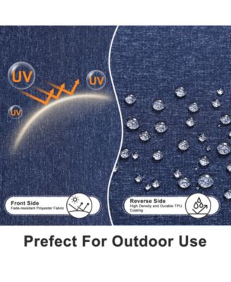 Outdoor Dining Chair Cushions Set of 4, Waterproof Patio Furniture Seat Cushions, Outdoor Chair Pads with Ties, 18 x 19 inch