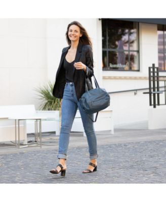 Leather Satchel Bag Blue Shoulder Purse Women's Handbag