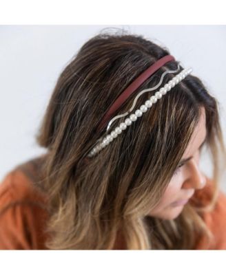 Headband Set - Red +  Gold