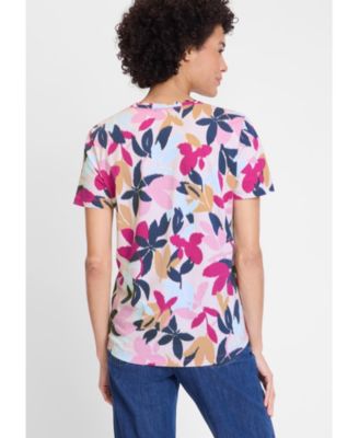 Women's Leaf Print T-Shirt