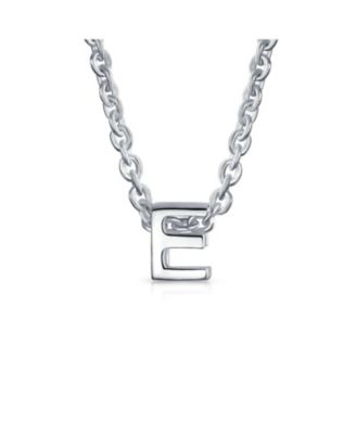 Tiny Block Letters Alphabet Pendant 925 Sterling Silver Initial Necklace