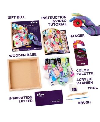 OKTO Sensory Art 3D Woodcraft “Romance” – Flowers Craft Kit